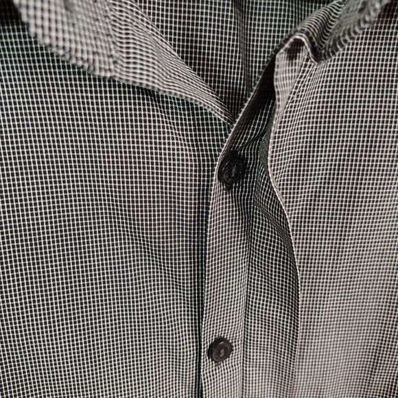 KENNETH COLE Hidden Button-Down Grey Slim Fit 17.5 34-35 Men's Long Sleeve Shirt - Picture 3 of 7
